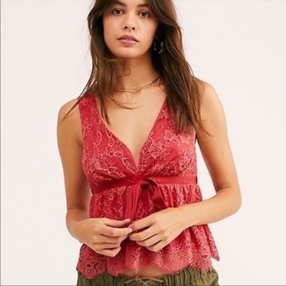 Free People Tops - Free People. Change Lace Tank Medium